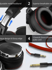 Load image into Gallery viewer, Oneodio Wired Professional Studio Pro DJ Headphones With Microphone Over Ear HiFi Monitor Music Headset Earphone For Phone PC