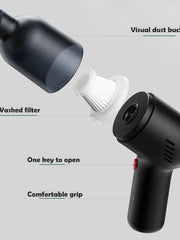 Load image into Gallery viewer, 8000Pa Wireless Car Vacuum Cleaner Cordless Handheld Auto Vacuum Home & Car Dual Use Mini Vacuum Cleaner With Built-in Battrery