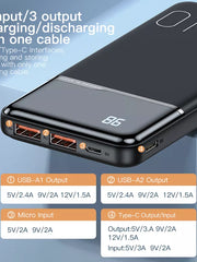 Load image into Gallery viewer, KUULAA Power Bank 10000mAh Portable Charging PowerBank 10000 mAh USB PoverBank External Battery Charger For Xiaomi Mi 9 8 iPhone