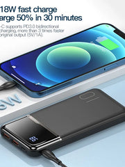 Load image into Gallery viewer, KUULAA Power Bank 10000mAh Portable Charging PowerBank 10000 mAh USB PoverBank External Battery Charger For Xiaomi Mi 9 8 iPhone