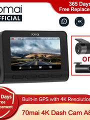 Load image into Gallery viewer, 70mai Dash Cam 4K A800S GPS ADAS 70mai A800S Car DVR 2160P Support Rear or Interior Cam Recorder Car camera 24H Parking 140FOV