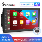 Load image into Gallery viewer, Podofo 8G 128G Car Radio GPS 2 din Android 10.0 Auto Carplay Universal 7&quot; For Volkswagen Nissan Hyundai Toyota Multimedia Player
