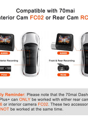 Load image into Gallery viewer, 70mai Dash Cam Pro Plus+ A500S 1944P GPS ADAS Car Camera 70mai A500S Car DVR 24H Parking Support Rear Cam 140FOV Auto Recorder